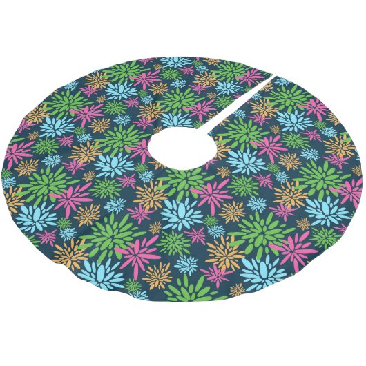 Abstracte kleurrijke vuurwerkbloemen boomrok kerstboom rok (Gekanteld)