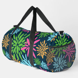 Abstracte Kleurrijke Vuurwerkbloemen Duffel Bag Plunjezak