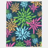 Abstracte Kleurrijke Vuurwerkbloemen Fleece Deken (Voorkant)