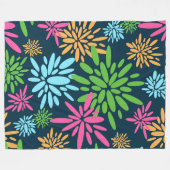 Abstracte Kleurrijke Vuurwerkbloemen Fleece Deken (Voorkant (Horizontaal))