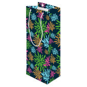 Abstracte Kleurrijke Vuurwerkbloemen Gift Bag Wijn Cadeautas (Achterkant Gekanteld)