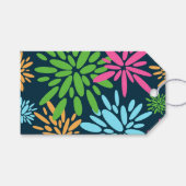 Abstracte Kleurrijke Vuurwerkbloemen Gift Label Cadeaulabel (Voorkant (Horizontaal))