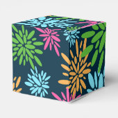 Abstracte kleurrijke vuurwerkbloemen gunstbox bedankdoosjes (Achterkant)