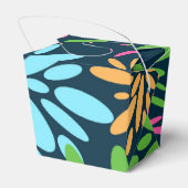 Abstracte kleurrijke vuurwerkbloemen gunstbox bedankdoosjes (Achterkant)