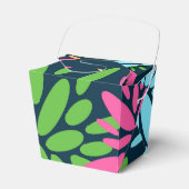 Abstracte kleurrijke vuurwerkbloemen gunstbox bedankdoosjes (Voorkant Zijde)