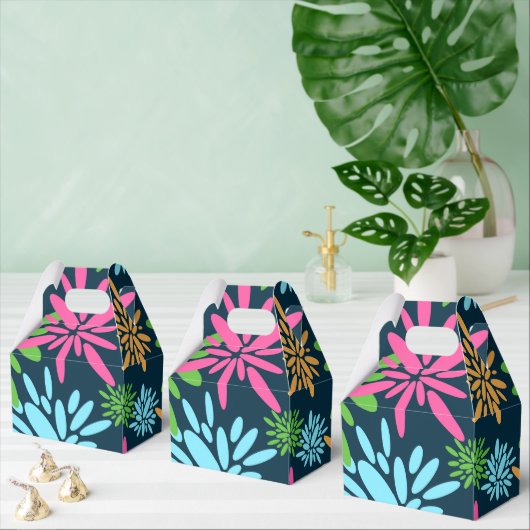 Abstracte kleurrijke vuurwerkbloemen gunstbox bedankdoosjes (Meervoudige)