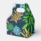 Abstracte kleurrijke vuurwerkbloemen gunstbox bedankdoosjes (Achterkant)