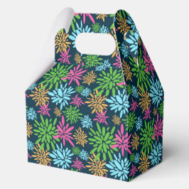 Abstracte kleurrijke vuurwerkbloemen gunstbox bedankdoosjes