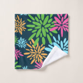 Abstracte Kleurrijke Vuurwerkbloemen Handdoek (Wasdoekje)