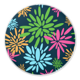 Abstracte Kleurrijke Vuurwerkbloemen Keramische Tr Keramische Knop