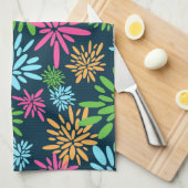 Abstracte Kleurrijke Vuurwerkbloemen Keukenhanddoe Theedoek (Quarter Fold)