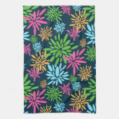Abstracte Kleurrijke Vuurwerkbloemen Keukenhanddoe Theedoek (Verticaal)