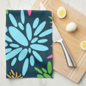 Abstracte Kleurrijke Vuurwerkbloemen Keukenhanddoe Theedoek (Quarter Fold)