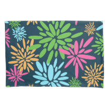 Abstracte kleurrijke vuurwerkbloemen Kussensloop
