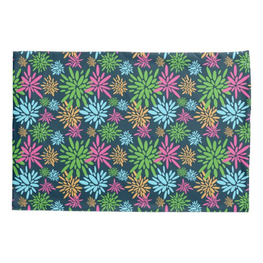 Abstracte kleurrijke vuurwerkbloemen Kussensloop (Achterkant)