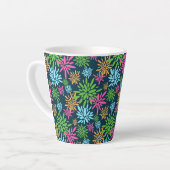 Abstracte Kleurrijke Vuurwerkbloemen Latte Mok (Linkerhoek)