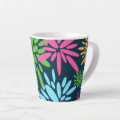 Abstracte Kleurrijke Vuurwerkbloemen Latte Mok (Rechterhoek)