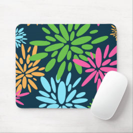 Abstracte Kleurrijke Vuurwerkbloemen Mousepad Muismat