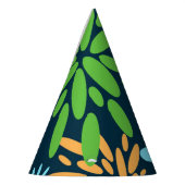 Abstracte kleurrijke vuurwerkbloemen Party Pet Feesthoedjes (Links)