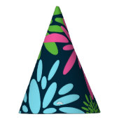 Abstracte kleurrijke vuurwerkbloemen Party Pet Feesthoedjes (Rechts)