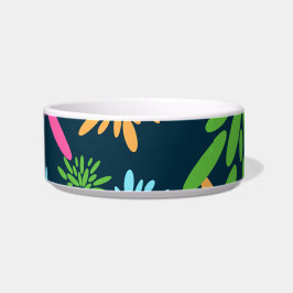 Abstracte Kleurrijke Vuurwerkbloemen Pet Bowl Voerbakje