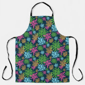 Abstracte Kleurrijke Vuurwerkbloemen Print Schort (Voorkant)