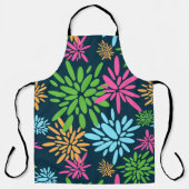 Abstracte Kleurrijke Vuurwerkbloemen Print Schort (Voorkant)