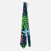 Abstracte kleurrijke vuurwerkbloemen Stropdas (Voorkant)