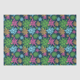 Abstracte kleurrijke vuurwerkbloemen Tissue Paper Tissuepapier