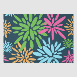 Abstracte kleurrijke vuurwerkbloemen Tissue Paper Tissuepapier