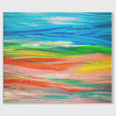 Abstracte kleurrijke waterverf cadeaupapier (Vlak)