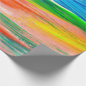 Abstracte kleurrijke waterverf cadeaupapier (Hoek)