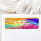 Abstracte kleurrijke Waterverf Etiket (Insitu)