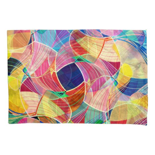 Abstracte kleurrijke waterverf, fantastische achte kussensloop (Voorkant)