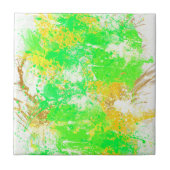 Abstracte kleurrijke Waterverf keramische Tegel Tegeltje (Voorkant)