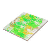 Abstracte kleurrijke Waterverf keramische Tegel Tegeltje (Zijkant)