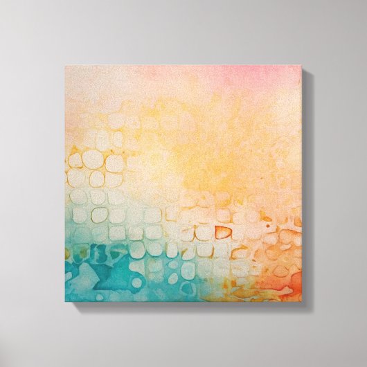 Abstracte Kleurrijke Waterverf muurkunst Canvas Afdruk (Voorkant)