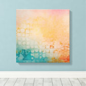 Abstracte Kleurrijke Waterverf muurkunst Canvas Afdruk (Insitu (Houten vloer))