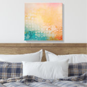 Abstracte Kleurrijke Waterverf muurkunst Canvas Afdruk (Insitu (Slaapkamer))