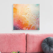 Abstracte Kleurrijke Waterverf muurkunst Canvas Afdruk (Insitu (Woonkamer))