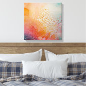 Abstracte Kleurrijke Waterverf muurkunst Canvas Afdruk (Insitu (Slaapkamer))