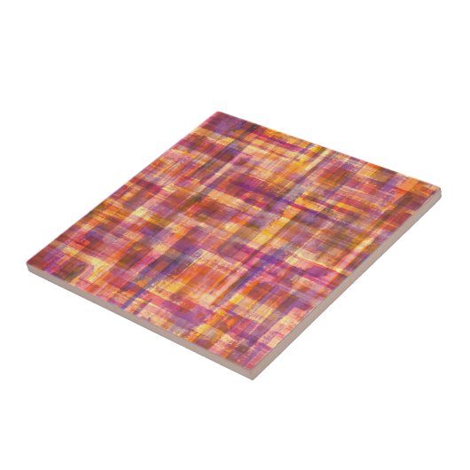 Abstracte kleurrijke Waterverf penseelstreken Tegeltje (Zijkant)