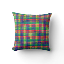 Abstracte kleurrijke Waterverf Plaid Pattern