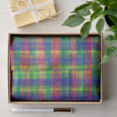 Abstracte kleurrijke Waterverf Plaid Pattern Tissuepapier (Geschenk)