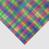 Abstracte kleurrijke Waterverf Plaid Pattern Tissuepapier (Detail)