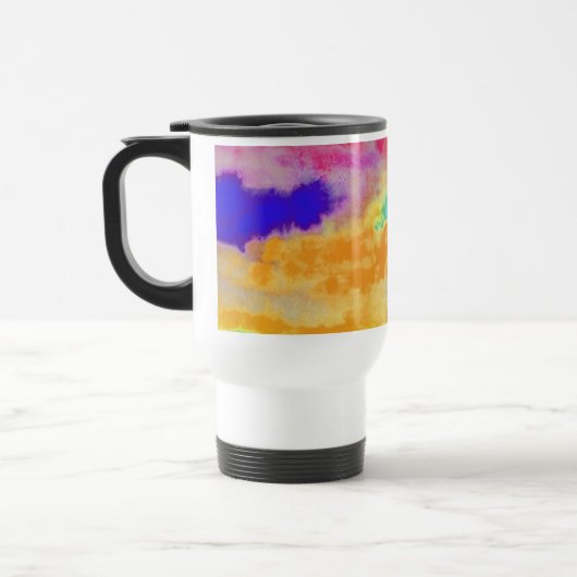 Abstracte kleurrijke Waterverf Reisbeker (Links)
