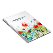 Abstracte kleurrijke Waterverf Spring Flowers Notitieboek (Rechterzijde)