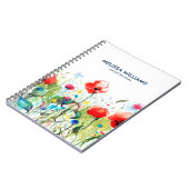 Abstracte kleurrijke Waterverf Spring Flowers Notitieboek (Linkerzijde)