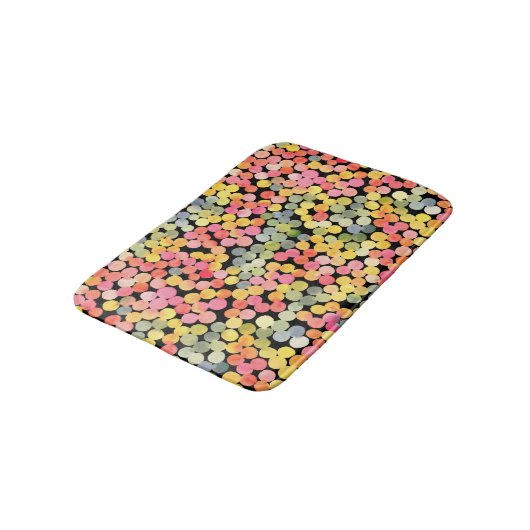 Abstracte kleurrijke Waterverf Stippen Badmat (Gekanteld)