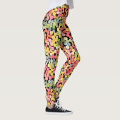 Abstracte kleurrijke Waterverf Stippen Leggings (Rechts)